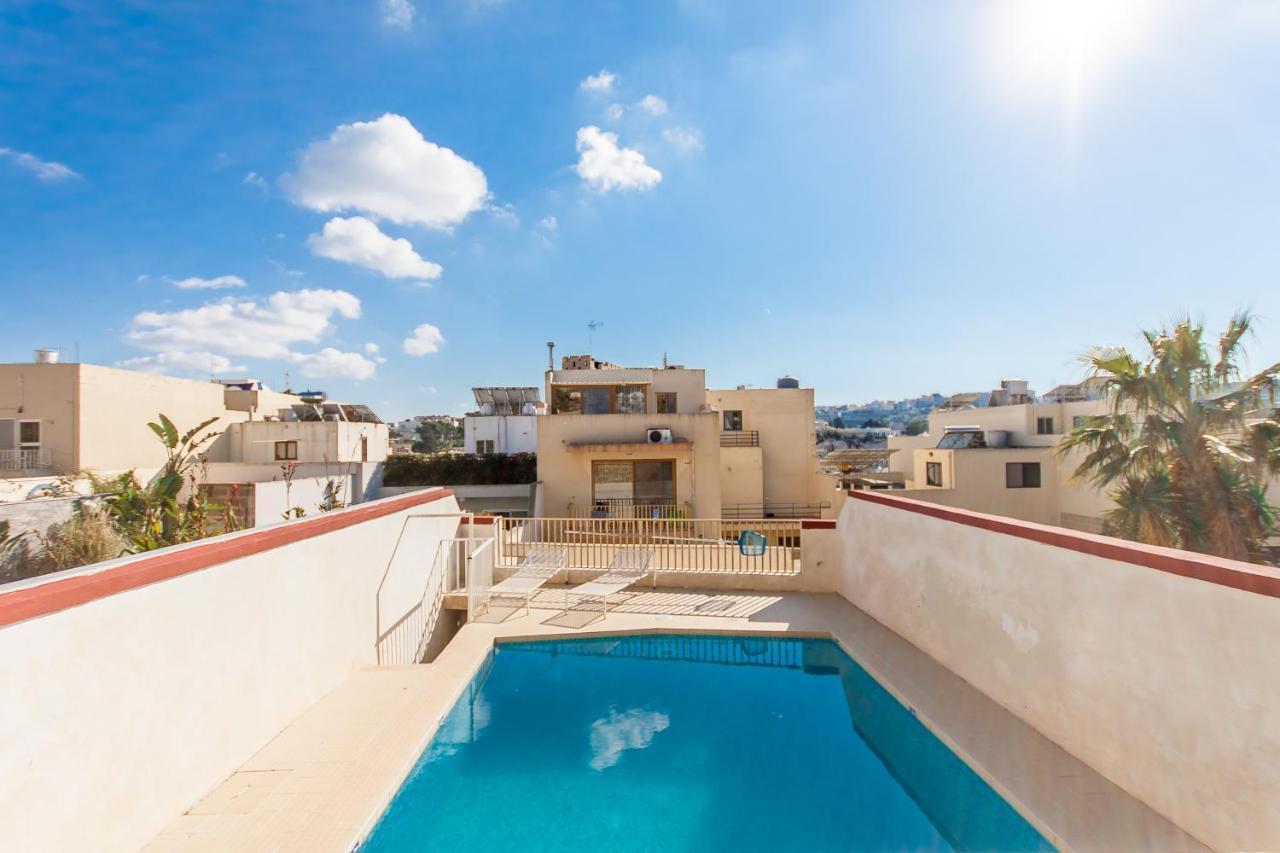 Pool And Sea Merill Apartments - Happy Rentals Mellieħa Exteriör bild